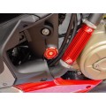 DBK Special Parts (Ducabike) Contrast Cut Billet Forward Frame Caps for the Ducati Streetfighter V4 / S